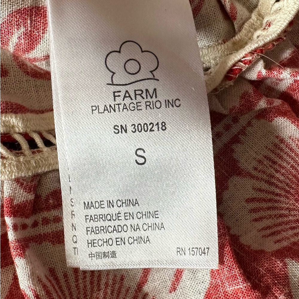 Farm Rio Mixed Pineapple Garden Mini Dress (Red & Blue) — NWT S - Picture 9 of 10